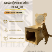 Ảnh của Nhà hộp kết hợp bàn cào móng cho mèo PETDECOR NHM_02 – Nhà gỗ MDF 2 trong 1