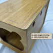 Ảnh của Nhà hộp kết hợp bàn cào móng cho mèo PETDECOR NHM_02 – Nhà gỗ MDF 2 trong 1