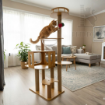 Ảnh của Trụ cào móng nhà cây cho mèo PETDECOR CT001 – Cat tree gỗ lắp ráp cao 135cm