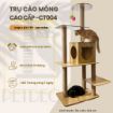 Ảnh của Trụ cào móng nhà cây cho mèo PETDECOR CT004 – Cat tree gỗ lắp ráp cao 134cm