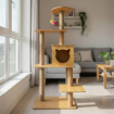 Ảnh của Trụ cào móng nhà cây cho mèo PETDECOR CT004 – Cat tree gỗ lắp ráp cao 134cm