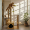 Ảnh của Trụ cào móng cho mèo PETDECOR CT008 – Cat tree gỗ lắp ráp có cầu nôi – Cao 104cm